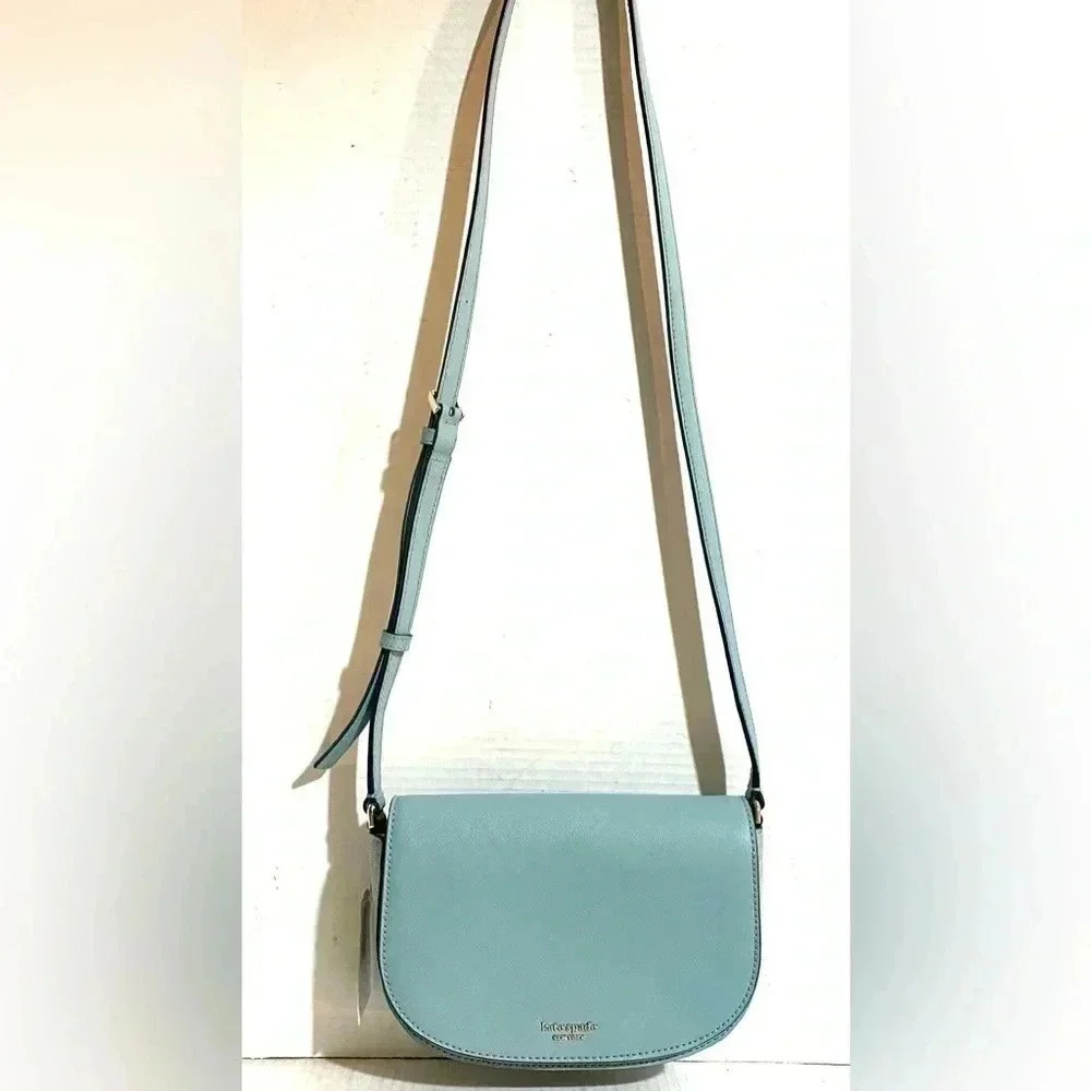 Kate spade blue saffiano leather crossbody handbag